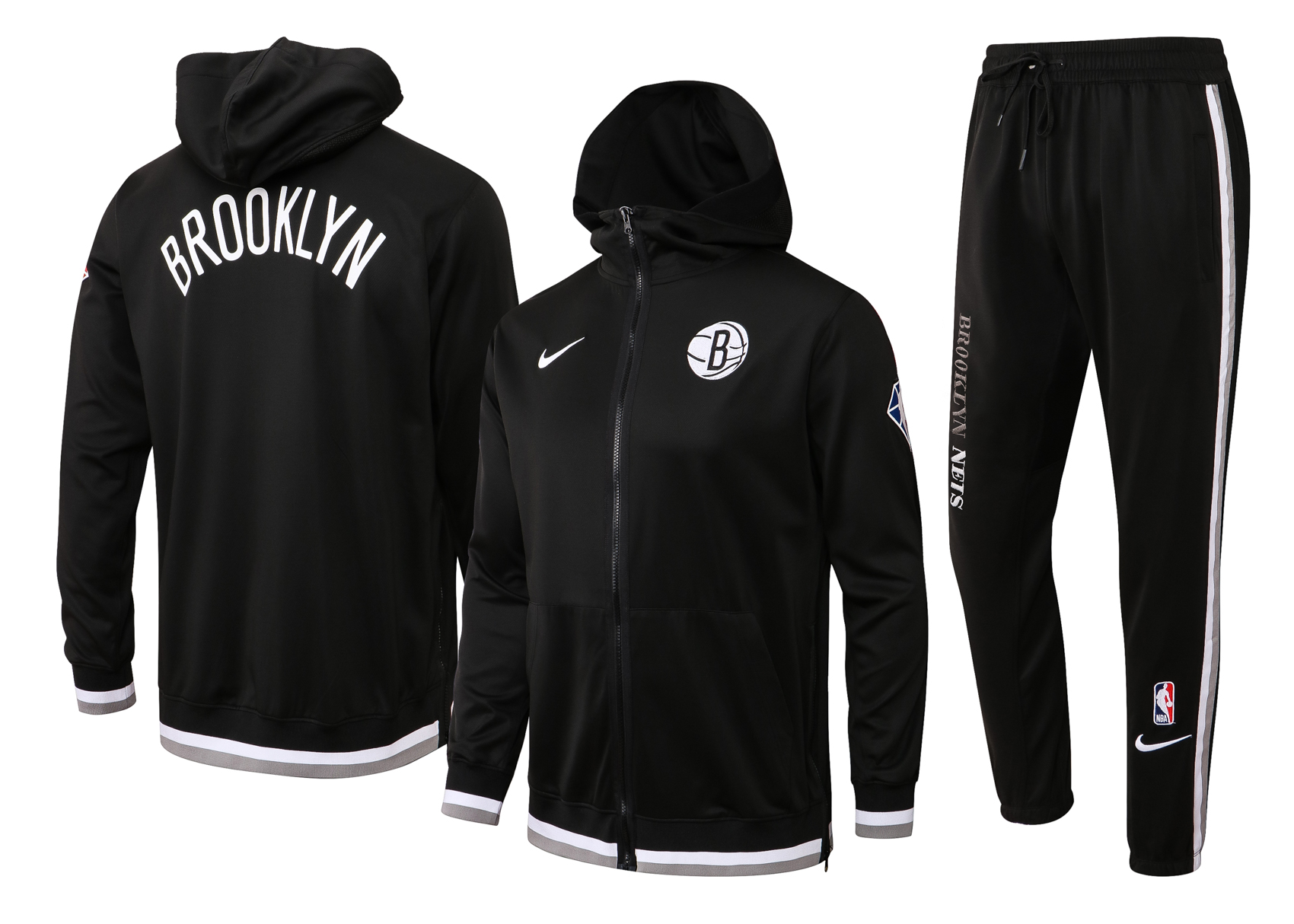 Men Brooklyn Nets black  2024 NBA Nike Training suit->brooklyn nets->NBA Jersey